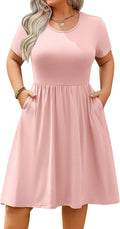 IN'VOLAND Womens Plus Size Summer Dress with Pockets - Comfortable Fit