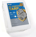 GUARD SHIELD White Heavy Duty Tarp 20x20 ft - Thick 12mil Protection