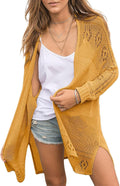 Open Front Knit Sheer Cardigan - Lightweight Summer Kimono Shoes