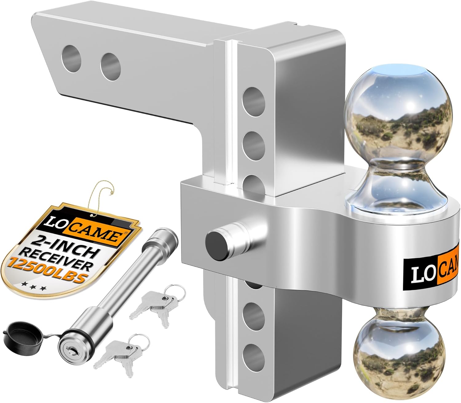 LOCAME Adjustable Trailer Hitch for Heavy Duty Trucks and RVs