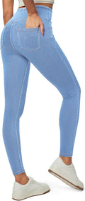 Stretchy High Waisted Jeans for Women Pull On Jeggings - Tummy