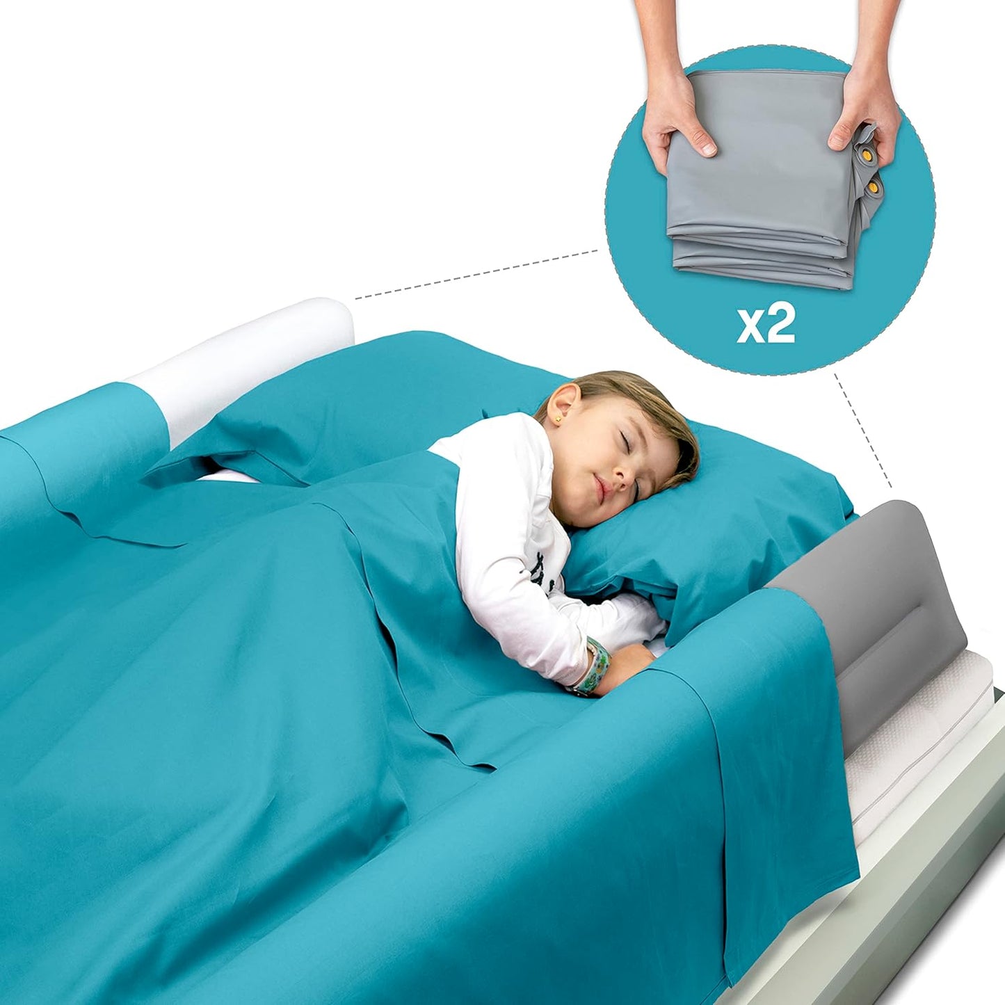 BANBALOO Inflatable Bed Bumper for Children - Fall Protection