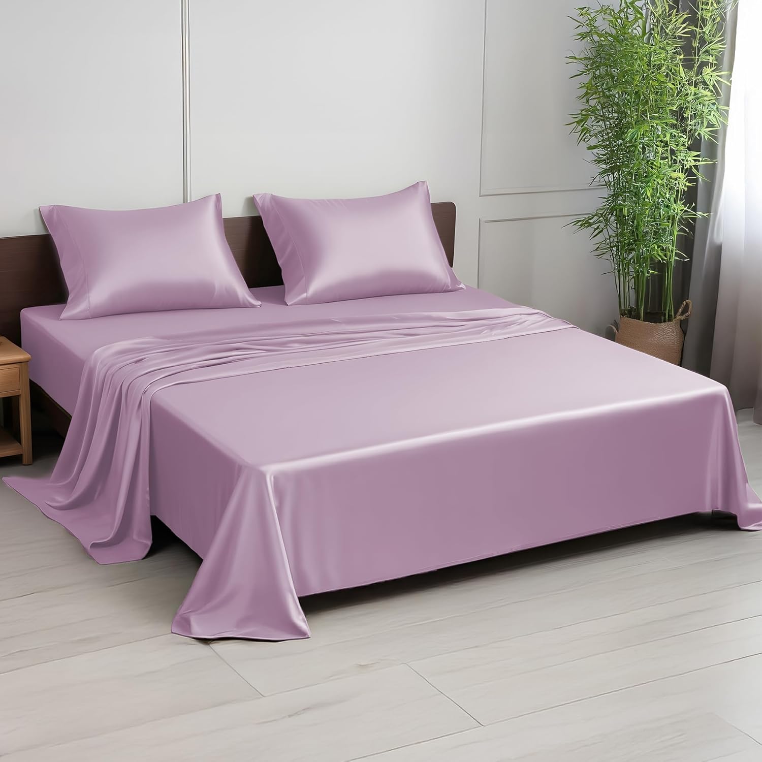Linenwalas Premium Viscose Bamboo King Size Sheet Set for Comfort