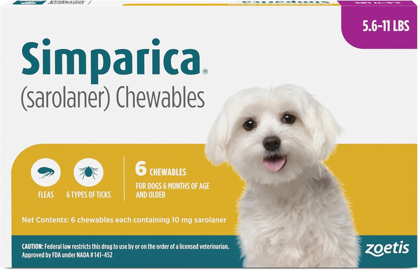Simparica Chewables for Dogs: 35-Day Flea and Tick Defense