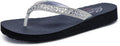 Skechers Women's Meditation Lotus Bae Flip Flop - Cushioned Sparkle