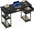 48 Inch Desk with Drawers and Adjustable Shelves - Stable, Compact