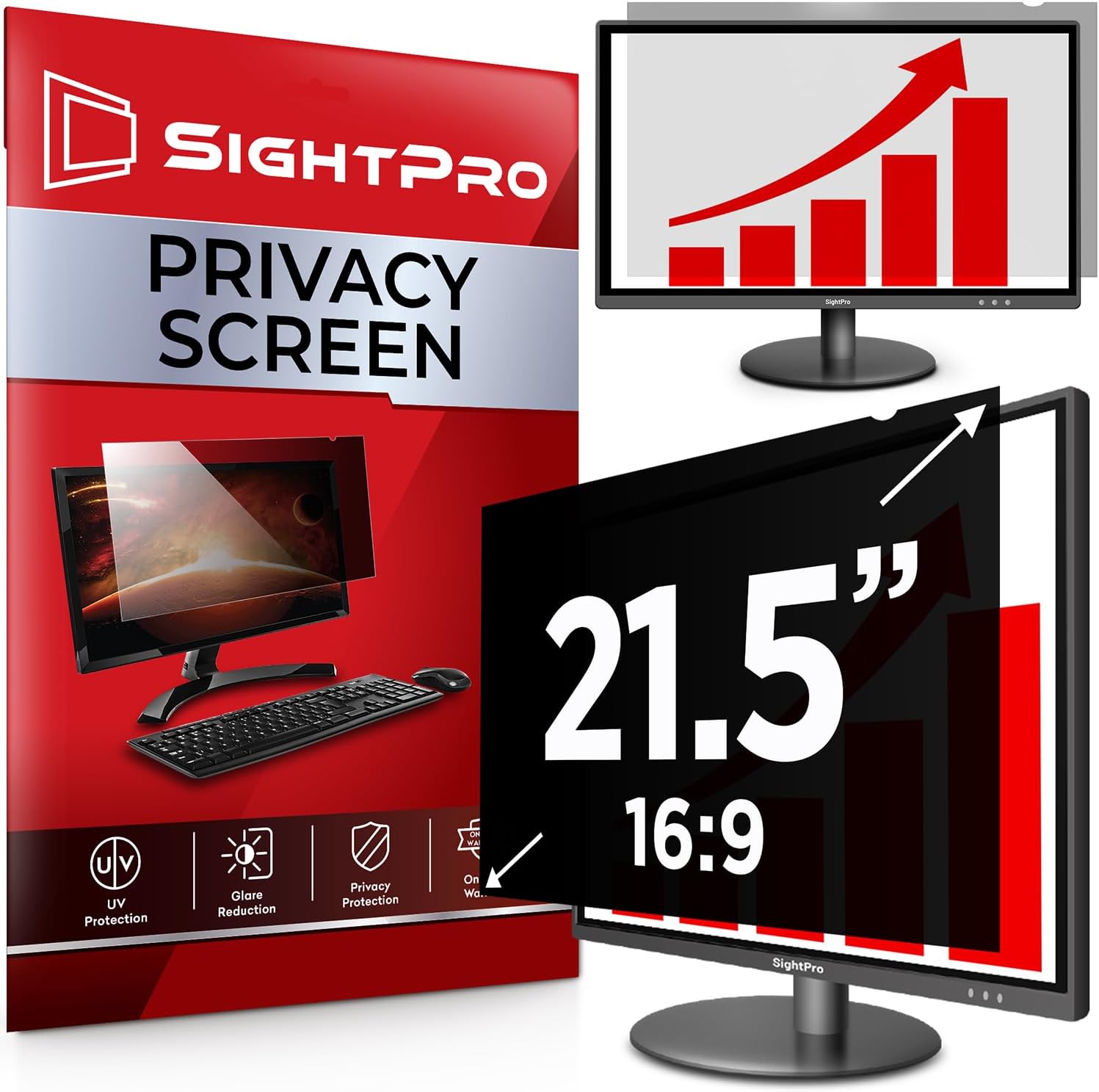 21.5 Inch Computer Privacy Screen Filter - Anti-Glare Protector