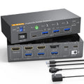 KVM Switch for 4 Computers 1 Monitor - Reyoten 4K@60Hz Device
