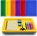 Mifoci 6 Pack Large Plastic Art Trays 16x12x1 in - Colorful Classroom