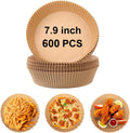 600 PCS 7.9 in Round Air Fryer Baking Paper Liners - Bulk Disposable