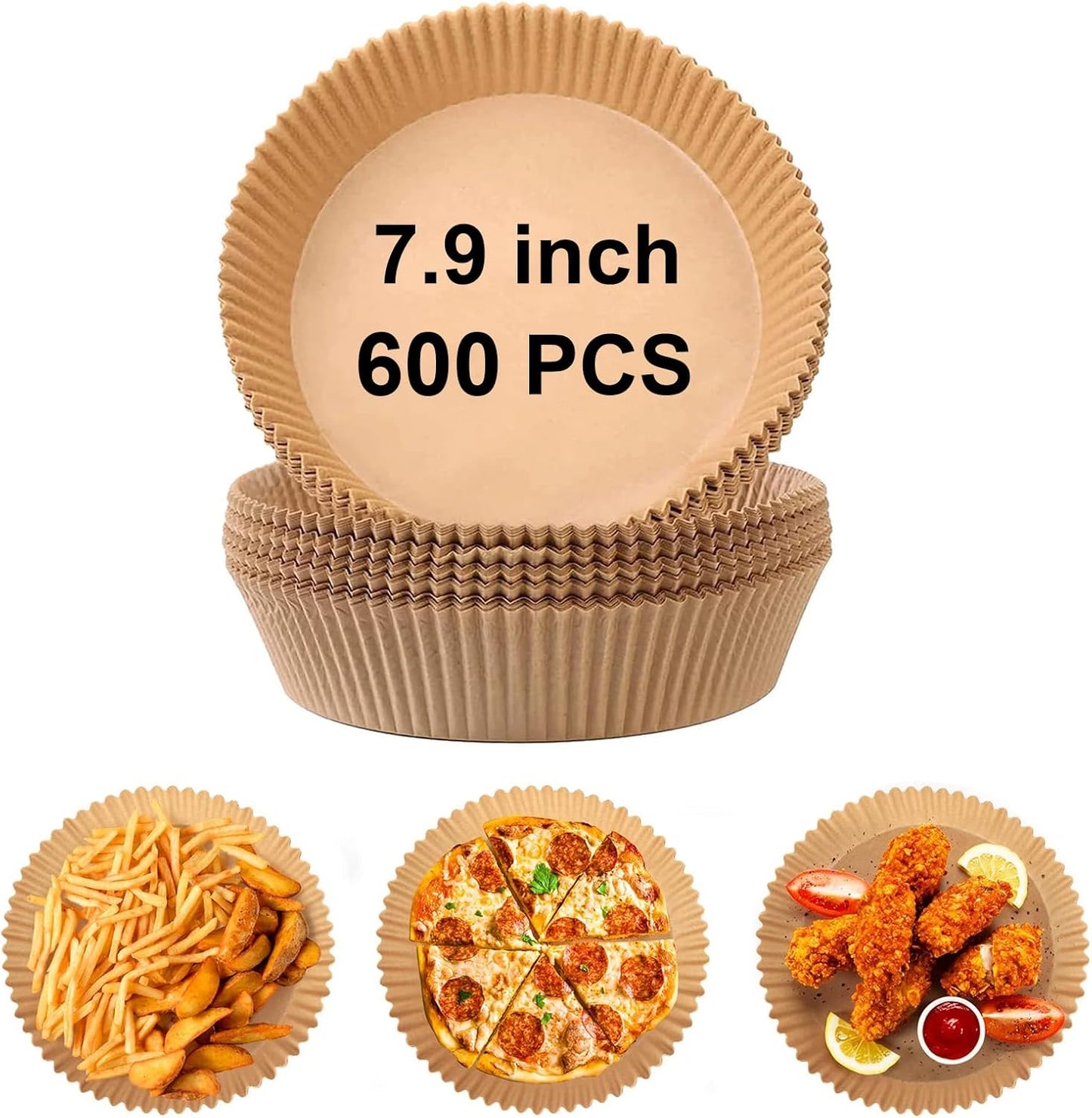Non-Stick Air Fryer Liners, 600 PCS 7.9in, Yenmoz