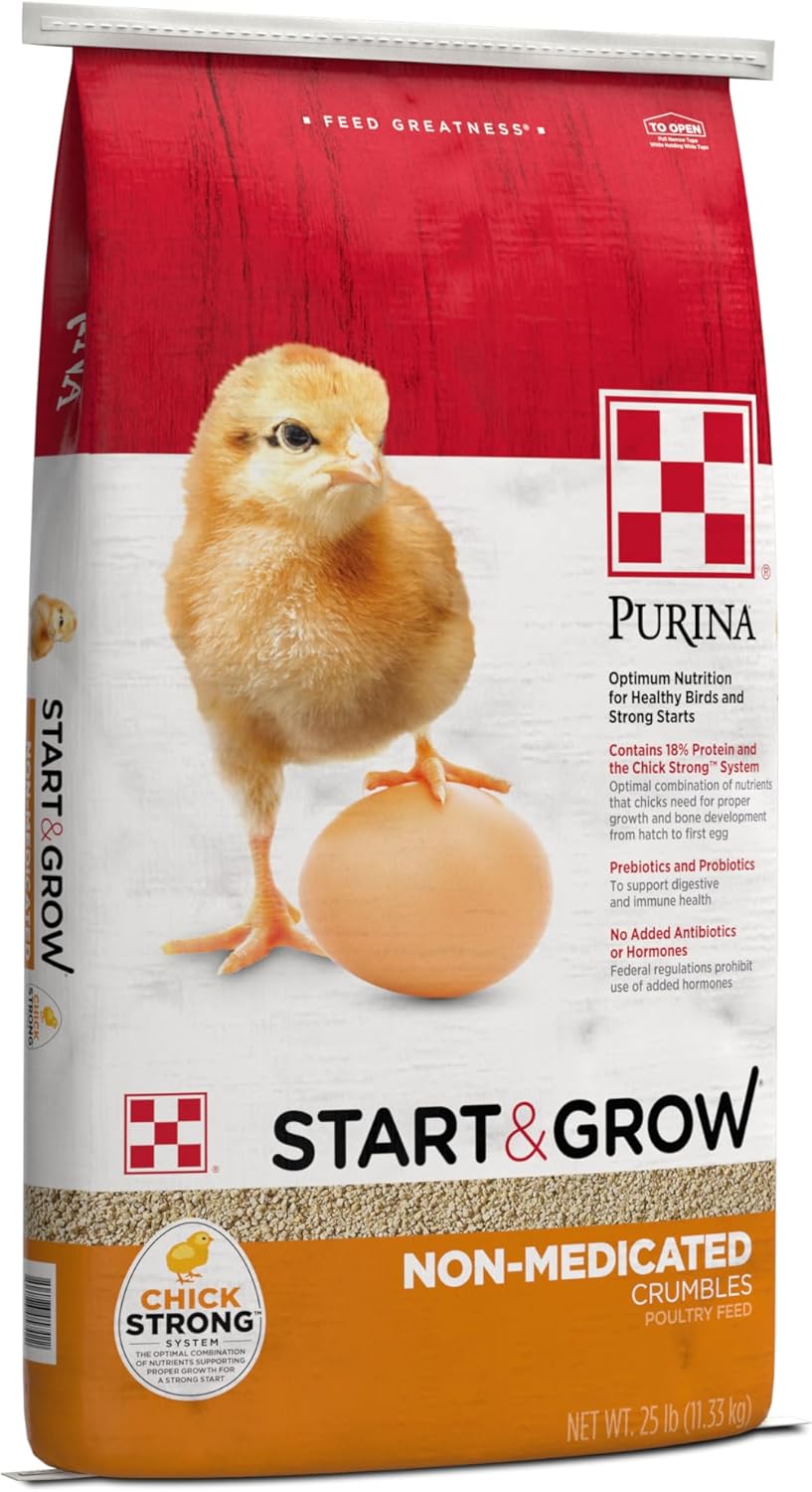 Purina Start and Grow Non-Medicated Chick Feed Crumbles 25 lb