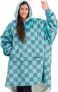 Sherpa Lined Microfiber Fleece Wearable Blanket - Oversized Comfort