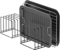 Kitchen Cabinet Organizer Steel Cookware Holder - Divided 5-Slot Rack
