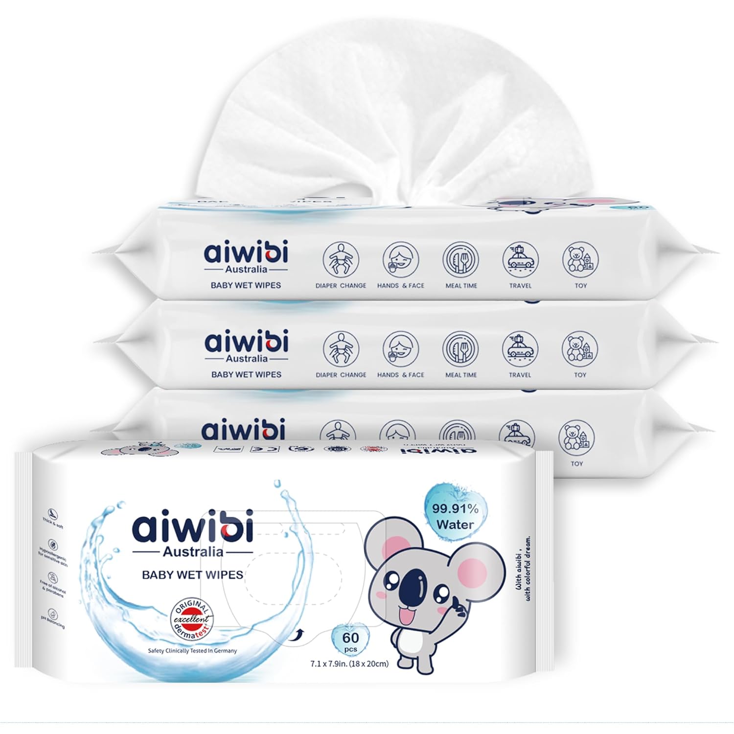 Ultra-Gentle Baby Wipes 99.91% Water, Hypoallergenic