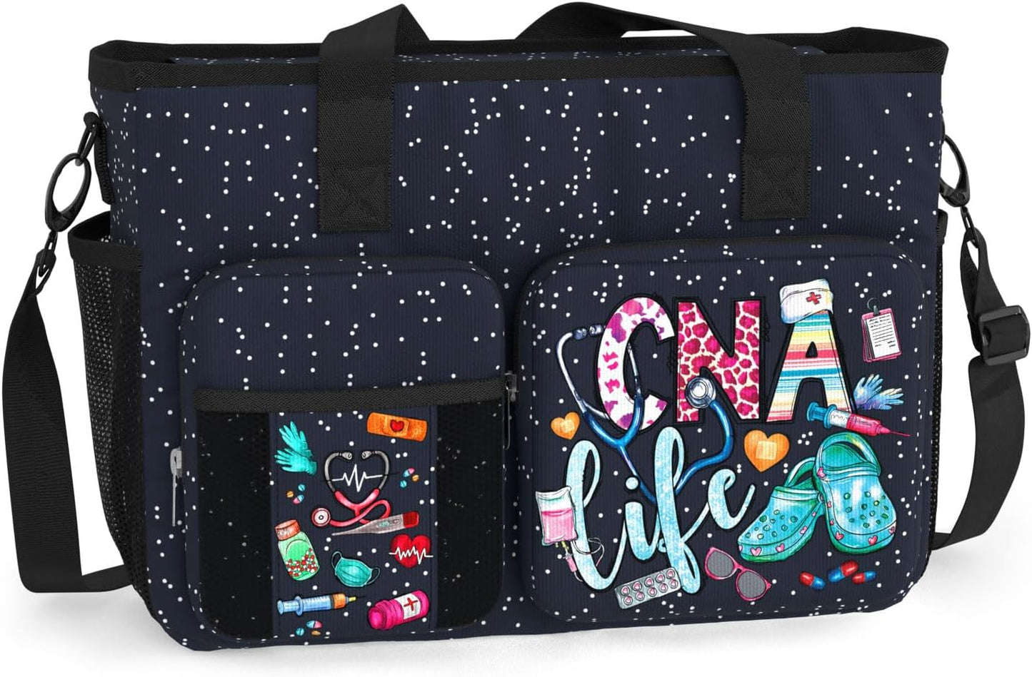 Large Nurse Work Bag for CNAs - Waterproof Teacher Shoulder Bag