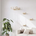 MeowHomm Cat Wall Shelves with 3 Steps - Space-Saving Kitten Climb