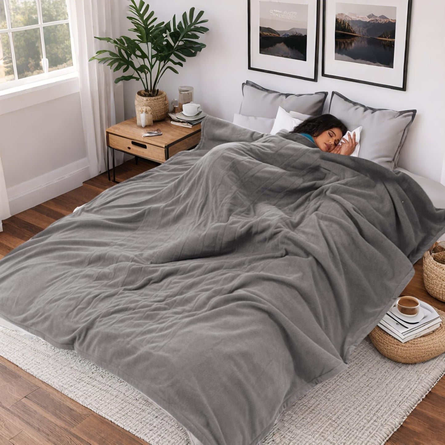 Heated Blanket Full Size 72ft'x84ft' with 4 Heating Levels