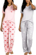Women's Comfy Pajama Sets 2 Pack - Short & Long Sleeve Options smooth