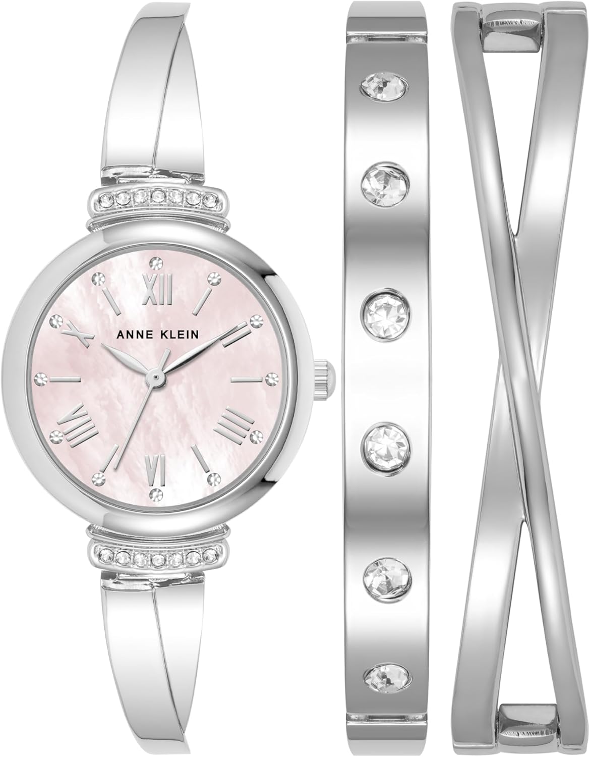Anne Klein Women's Premium Crystal Accented Bangle Watch Set Review