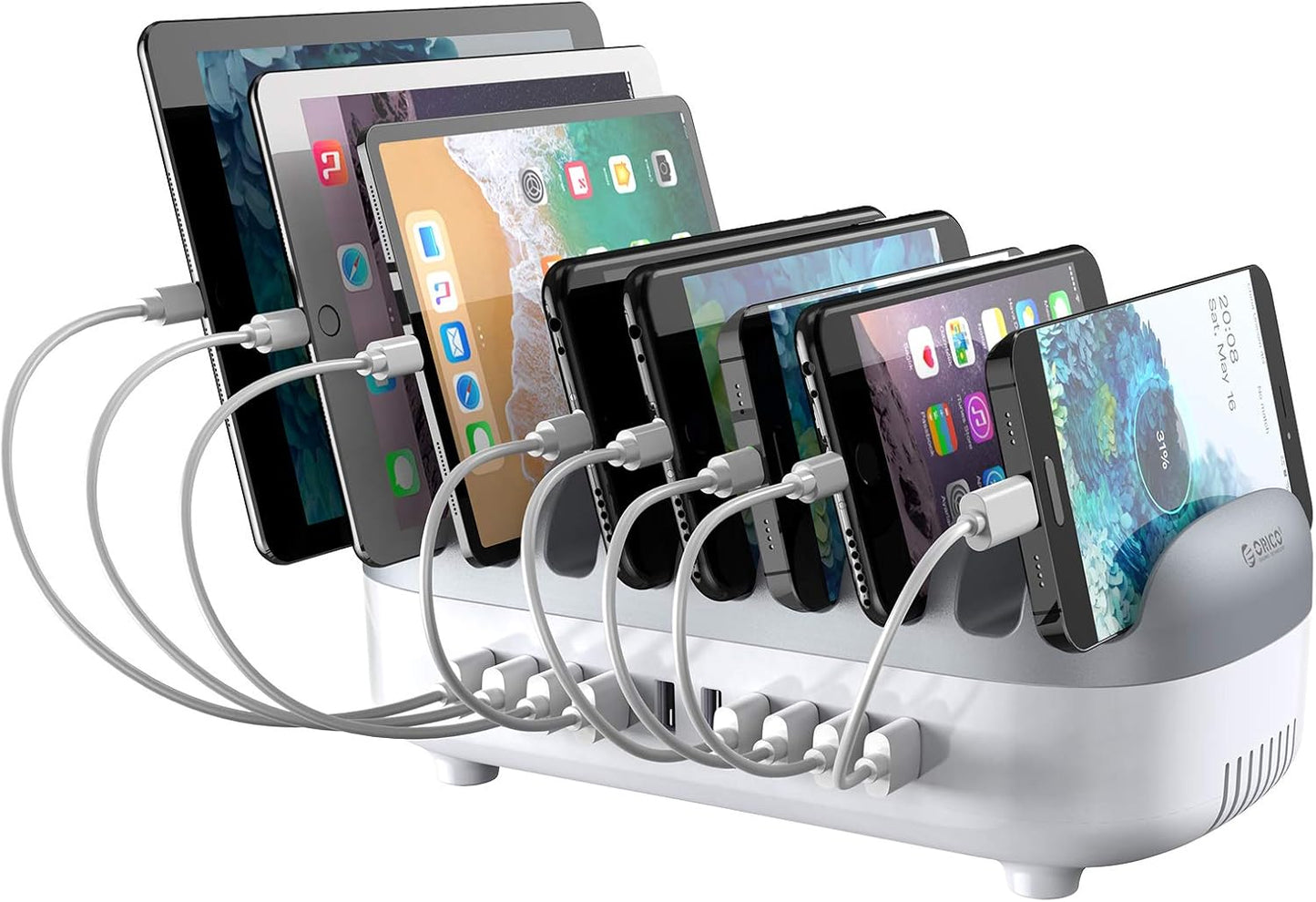 ORICO USB Charging Station for Multiple Devices - 10 Ports Dock