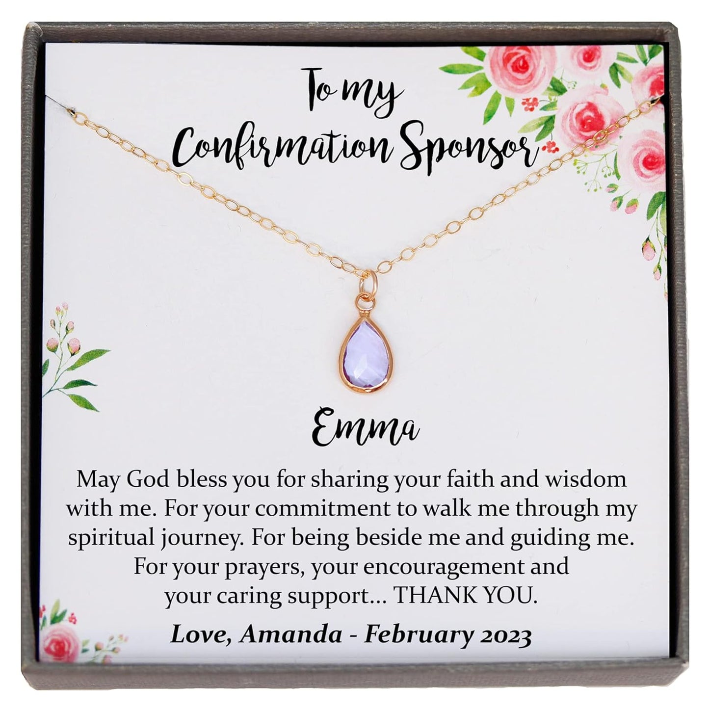 Personalized Birthstone Necklace for Women - Meaningful Gift