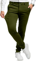 for Men Slim Fit Stretch Trousers - Comfortable Modern Dress Pants