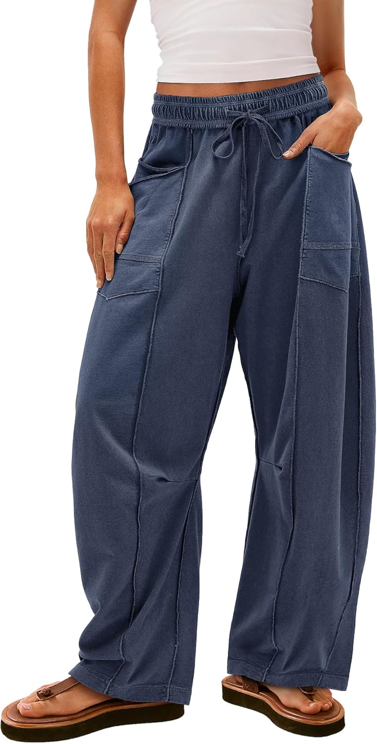 Yanekop Womens Baggy Wide Leg Pants for Casual Fall Wear
