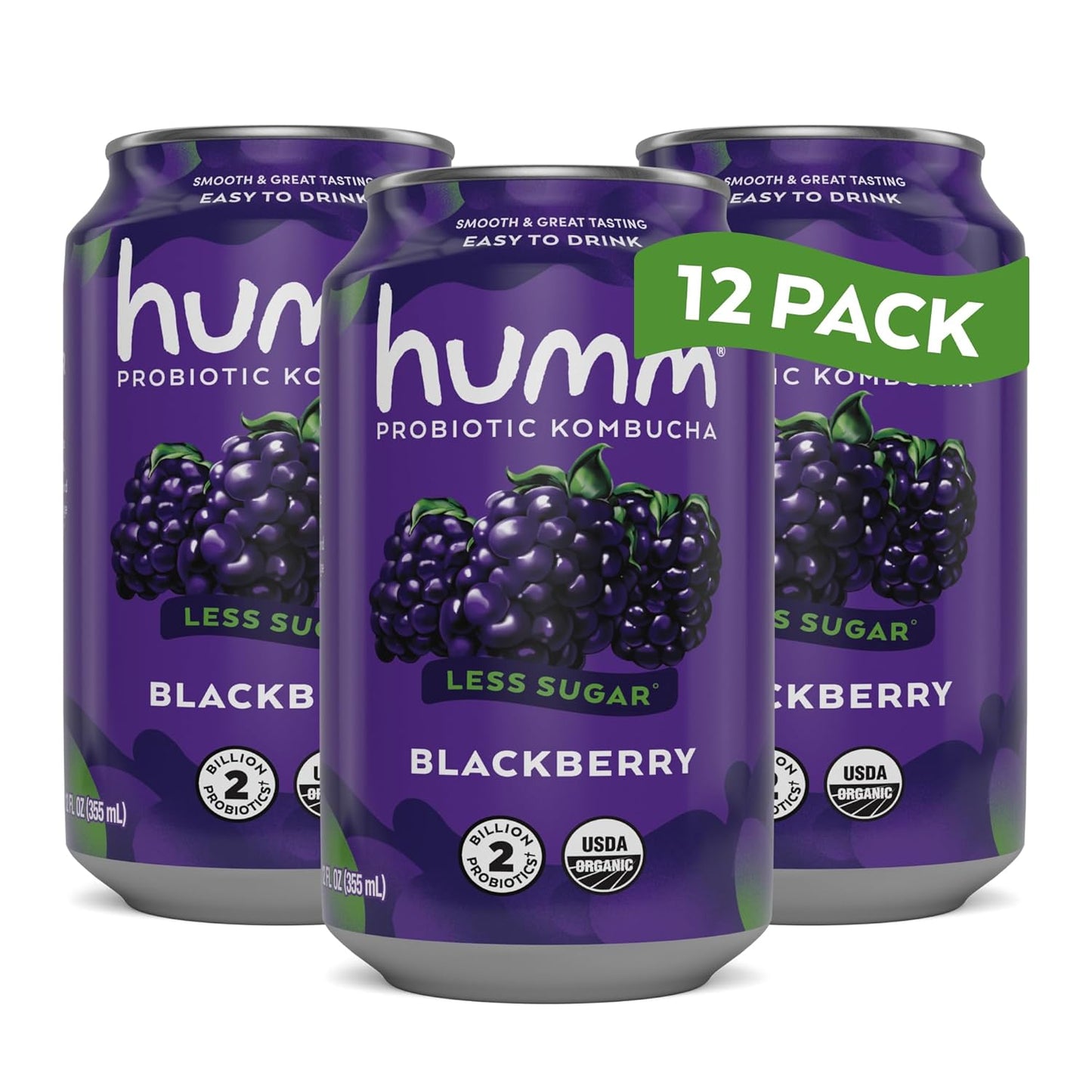 Humm Kombucha Blackberry: Bold Flavor with Probiotics & B12