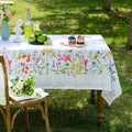 Rectangle Summer Floral Tablecloth 60 x 84 in - Vintage Floral