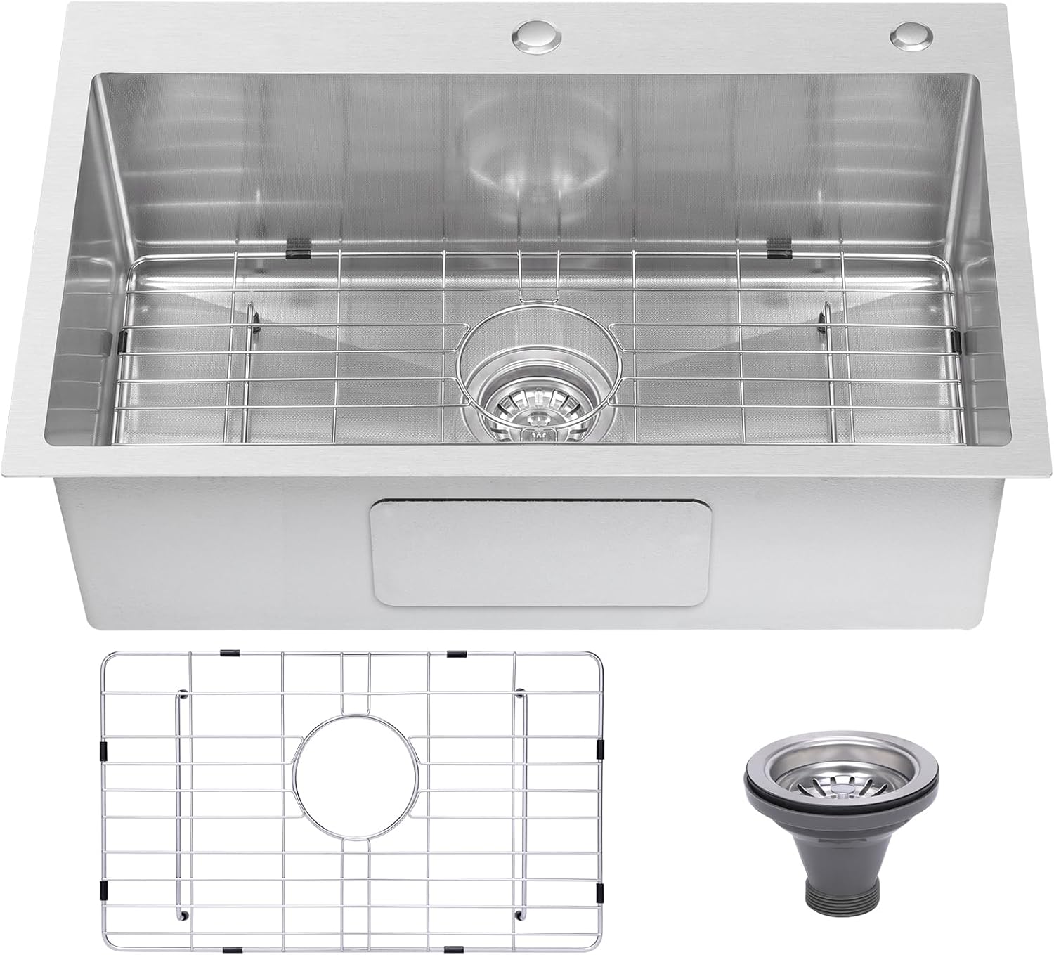 Beleeb Drop In Kitchen Sink 28x18 with 3D Embossed Finish