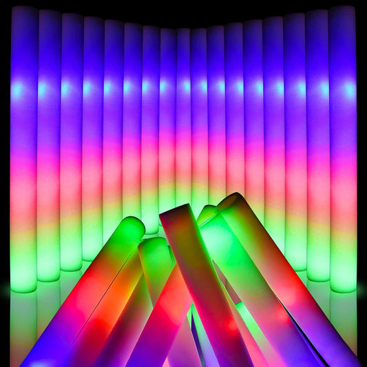 Neon Glow Stick Party Pack - 3 Flashing Modes!