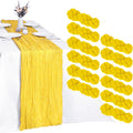 Yellow Cheesecloth Table Runner 10ft 12 Pack - Boho Sheer Decor