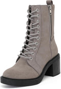 Womens Ankle Boots - Slouchy Low Calf Flat Booties Comfortable Fit