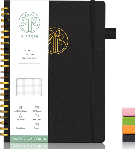 Alltree Grid Notebook with Pen Loop & Pocket