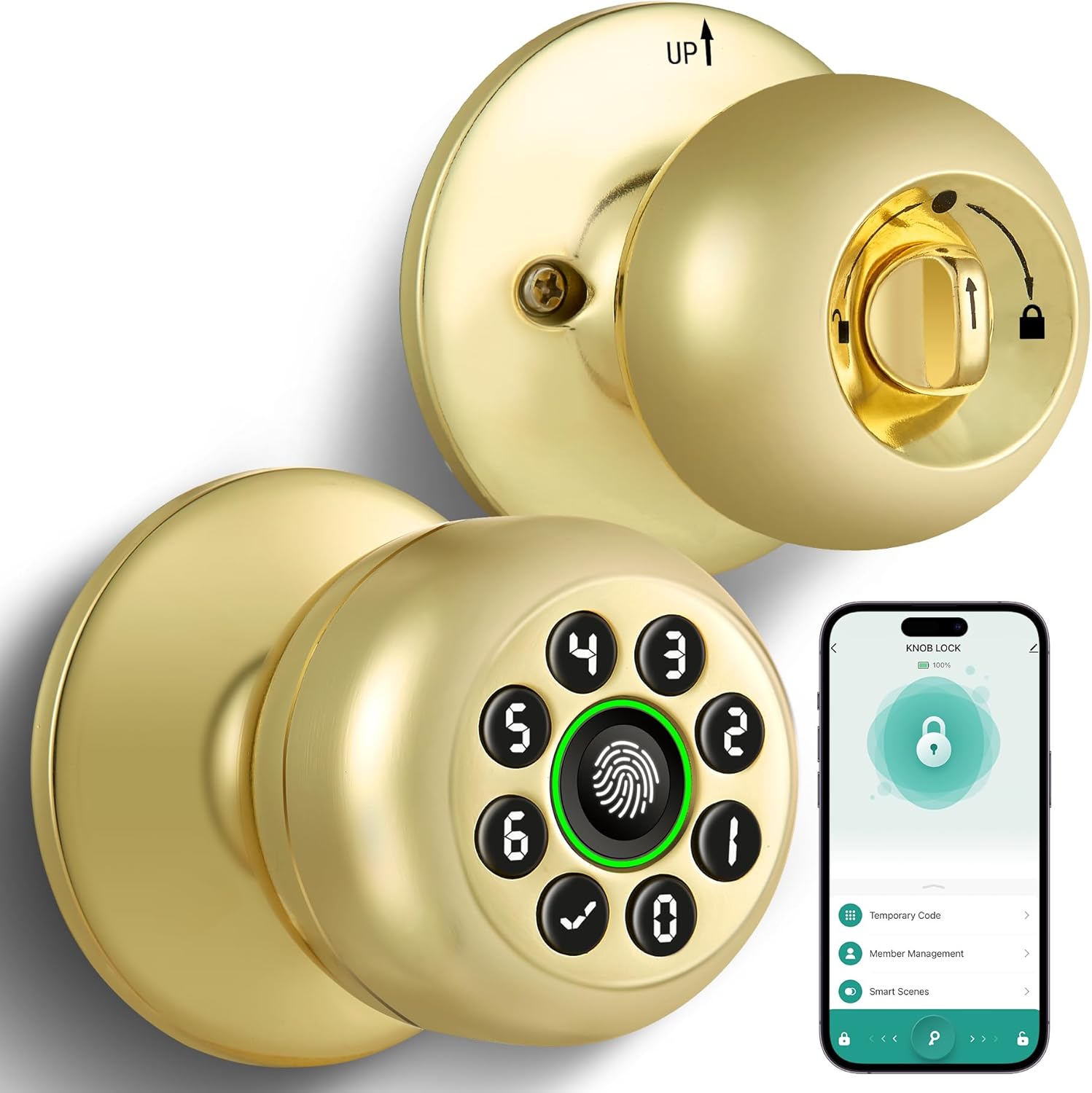 Fingerprint Door Lock with Keypad and App Control for Security