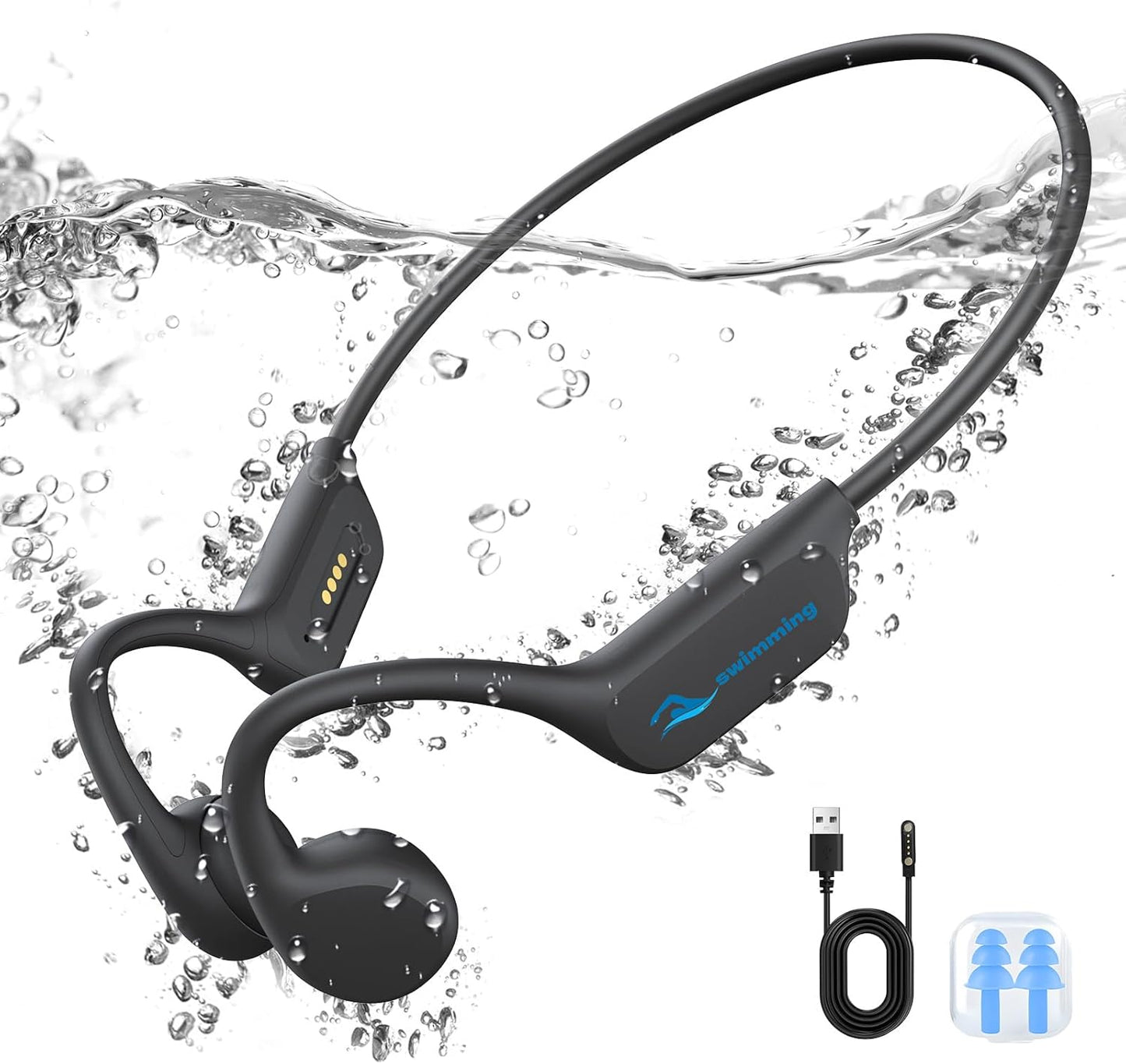 IPX8 Waterproof Bone Conduction Swim Headphones by Nilsinn