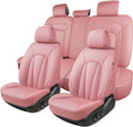 Pink Car Seat Covers Universal Fit for 5 Seats - Luxury Leather