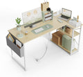 L-Shaped Computer Desk with Power Outlets - Reversible 47 in Desk