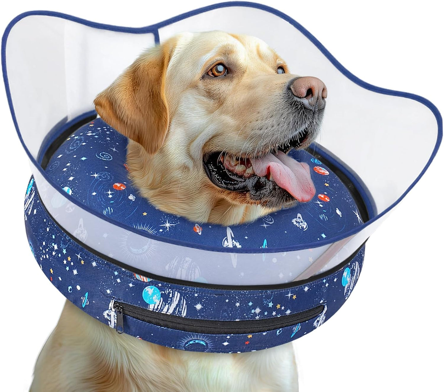 Elevated Inflatable Dog Cone Collar for Post-Surgery Care