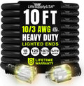 10ft Outdoor/Indoor Extension Cord 10/3 Gauge Ultra Heavy Duty