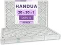 Handua 20x30x1 Air Filter MERV 13 4 Pack - High Efficiency HVAC Filter