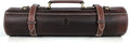 Leather Knife Roll Storage Bag - Expandable 10 Pockets