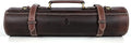 Leather Knife Roll Storage Bag - Expandable 10 Pocket Knife Case