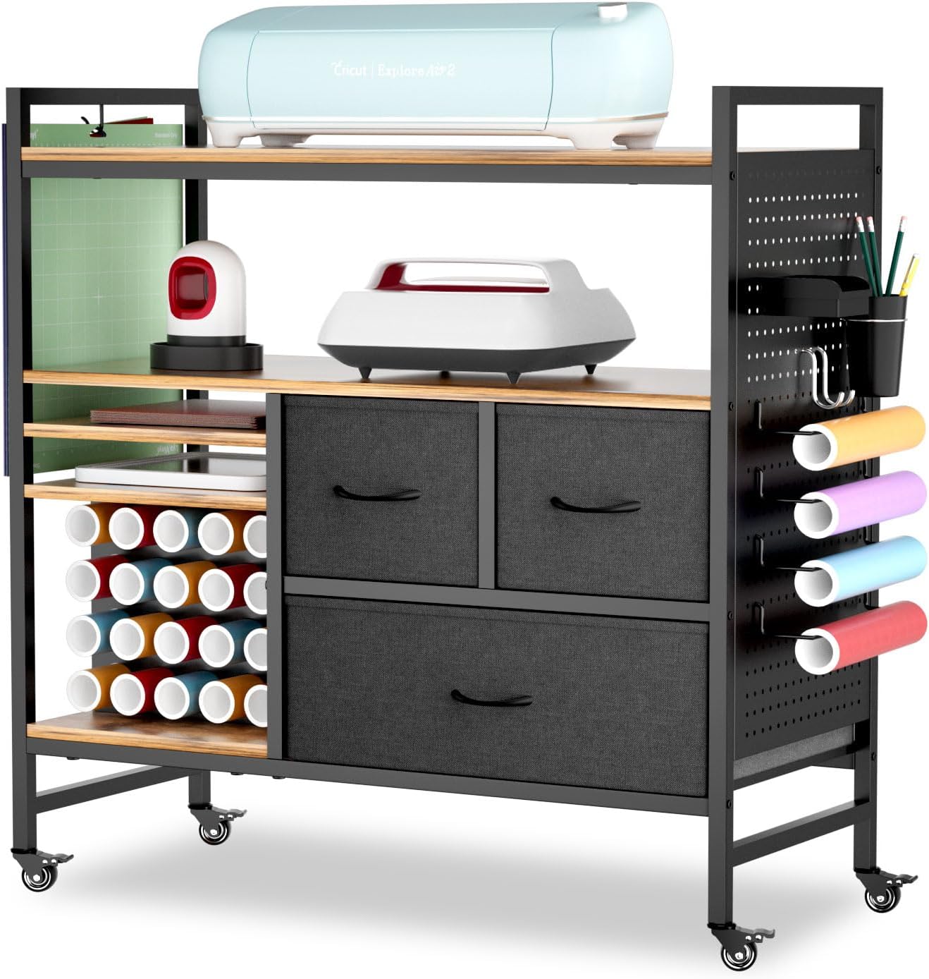 PUNLUXU Craft Workstation with Storage for Cricut Machines