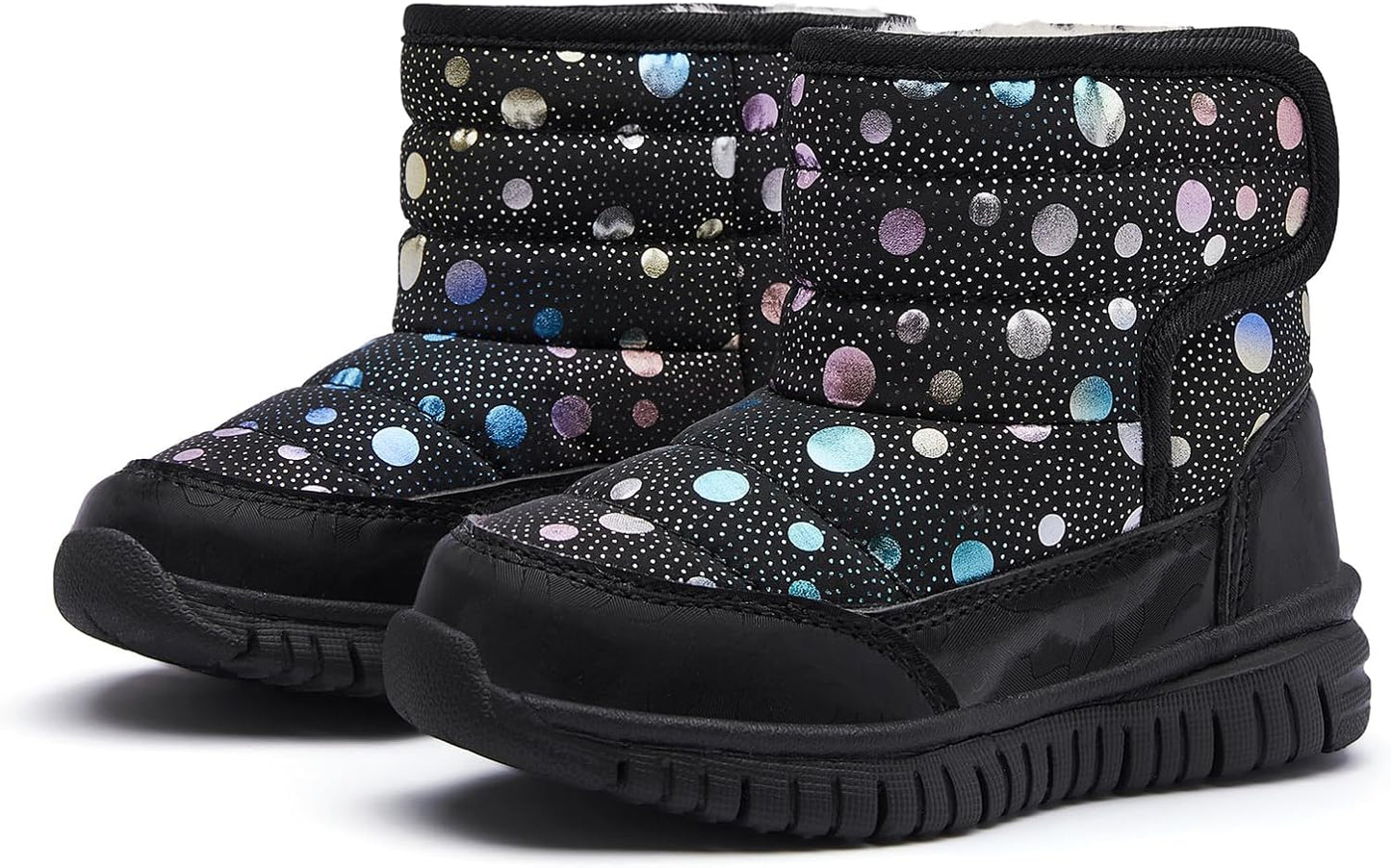 HOBIBEAR Boys Girls Toddler Snow Boots Waterproof Slip Resistant