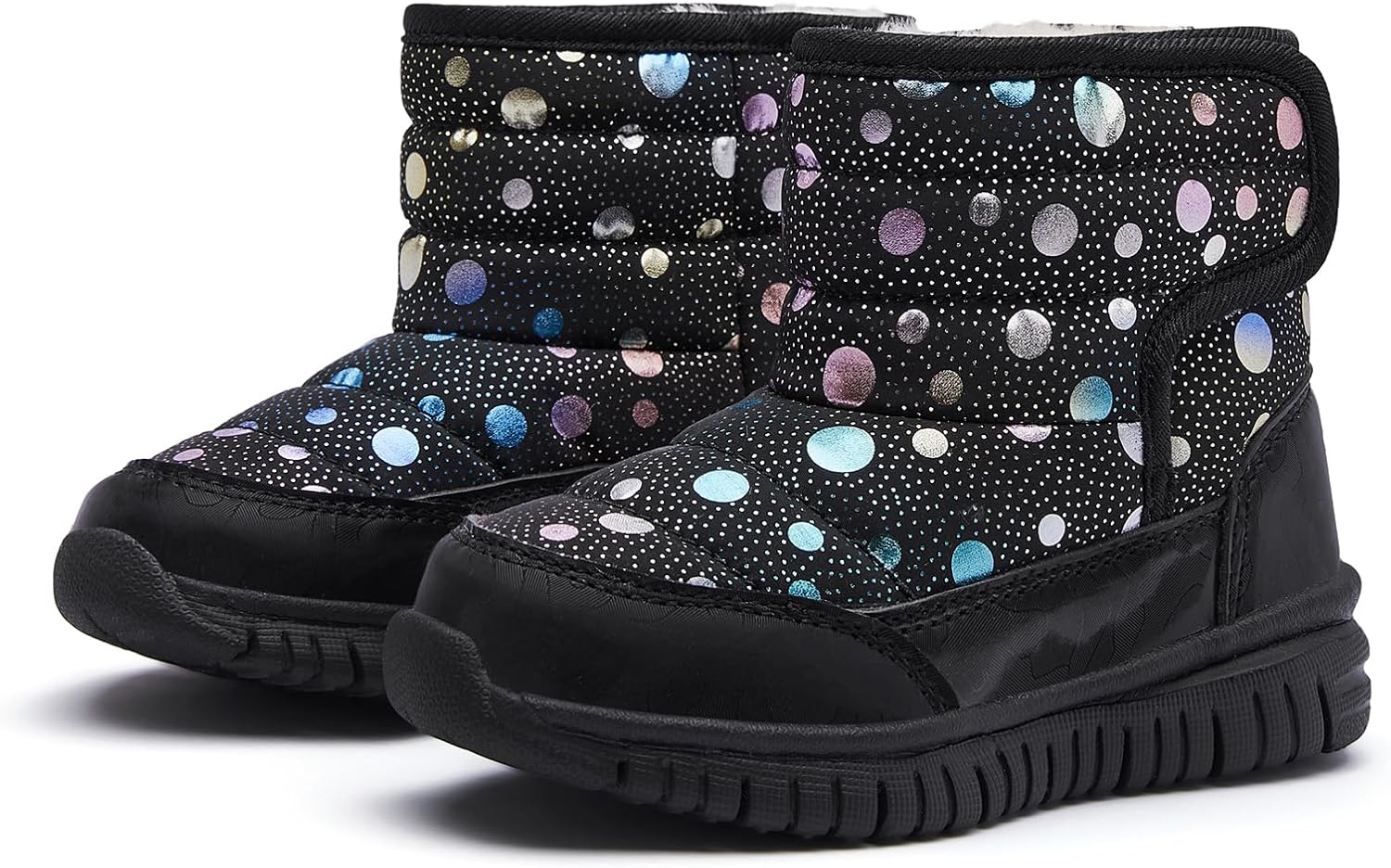 HOBIBEAR Boys Girls Toddler Snow Boots Waterproof Slip Resistant