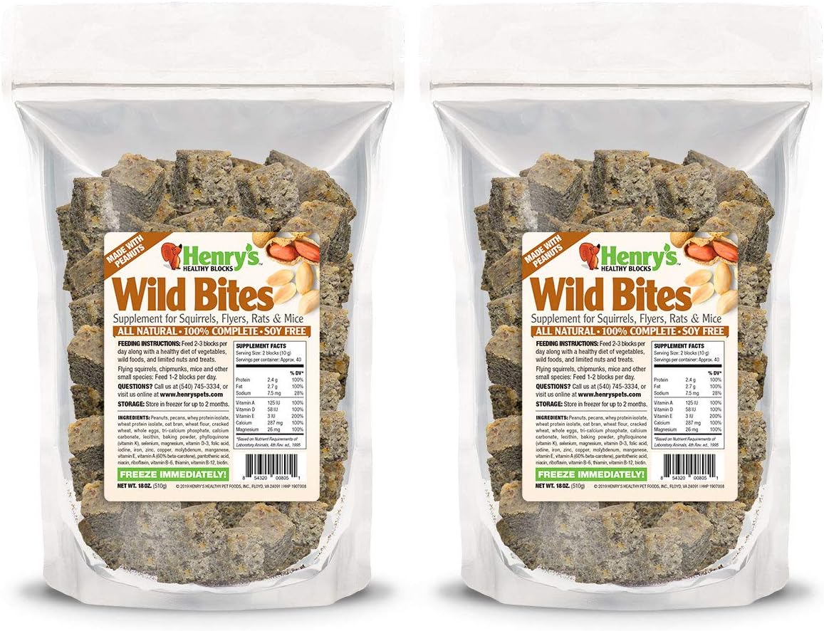 Henrys Wild Bites Nutritionally Complete Rodent Blocks for Squirrels