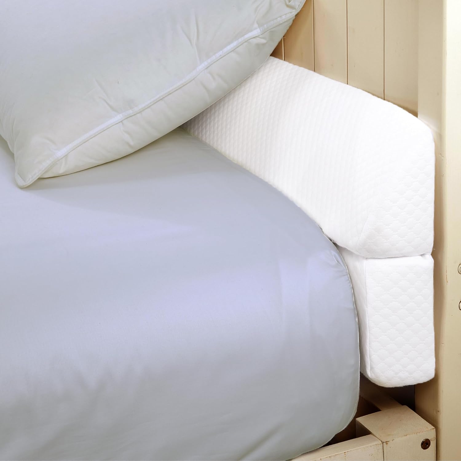 HOMBYS Wedge Pillow Headboard for Bed Gap Filler, White