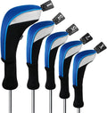 Mesh Golf 5pcs Head Covers Set - Long Neck Protection